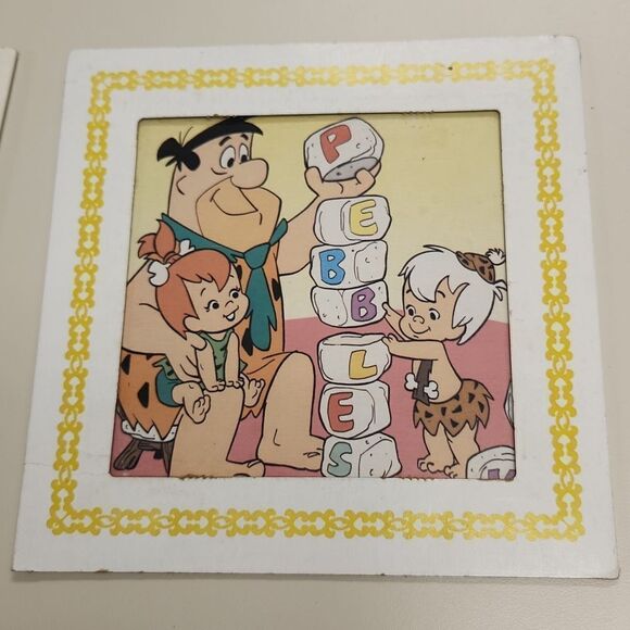 Other - Vintage Flintstones Pebbles Fair Carnival Glass Prize Wall Hanging